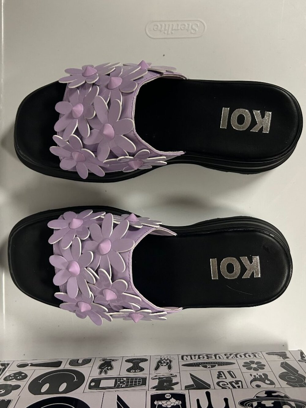 Koi Flower Platform Sliders